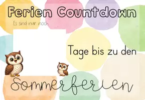 Vorschau - Poster - Sommerferien-Countdown Eule | Klassenraum-Ritual zum Schuljahresende - Seite 3