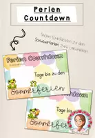 Vorschau - Poster - Sommerferien-Countdown Frosch | Klassenraum-Ritual zum Schuljahresende - Deckblatt