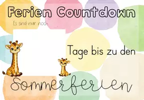 Vorschau - Poster - Sommerferien-Countdown Giraffe | Klassenraum-Ritual zum Schuljahresende - Seite 3