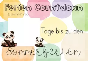 Vorschau - Poster - Sommerferien-Countdown Panda | Klassenraum-Ritual zum Schuljahresende - Seite 3