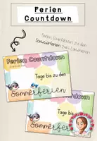 Vorschau - Poster - Sommerferien-Countdown Wal | Klassenraum-Ritual zum Schuljahresende - Deckblatt