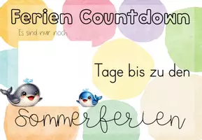 Vorschau - Poster - Sommerferien-Countdown Wal | Klassenraum-Ritual zum Schuljahresende - Seite 3