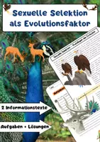 Vorschau - Arbeitsblätter - Sexuelle Selektion als Evolutionsfaktor Evolutionsbiologie - Deckblatt