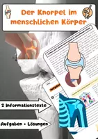 Vorschau - Arbeitsblätter - Der Knorpel im menschlichen Körper Biologie - Deckblatt