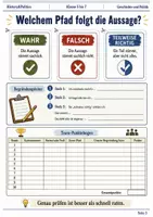 Vorschau - Spiele - Wahr Falsch Pfade Geschichte und Politik Unterrichtsspiel Klasse 5 bis 7 - Seite 2