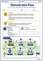 Vorschau - Spiele - Demokratie-Pass Lernreise-Spiel Klasse 5 bis 7 Demokratie im Alltag - Deckblatt