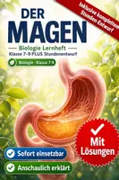 Vorschau - Stundenentwürfe - Der Magen – Biologie Lernheft Klasse 7-9 PLUS Stundenentwurf - Deckblatt