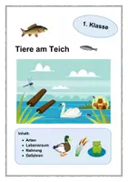 Vorschau - Arbeitsblätter - Tiere am Teich - 1. Klasse - Deckblatt