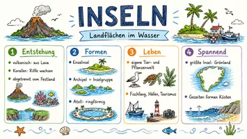 Vorschau - Arbeitsblätter - Arbeitsblatt "Insel" + Onlineübung & MP3 + Infografik - Seite 1