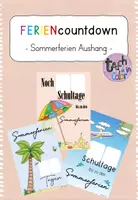 Vorschau - Anderer Materialtyp - Feriencountdown Sommerferien - Deckblatt