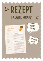 Vorschau - Arbeitsblätter - Rezept Falafel Wraps - Deckblatt