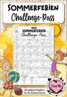 Vorschau - Arbeitsblätter - Sommerferien Challenge | 30 Ferienaufgaben für Kinder | Ferienpass Grundschule Kl. 1–4 - Deckblatt