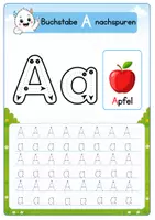 Vorschau - Arbeitsblätter - Momos Buchstaben nachspuren A-Z - Seite 2