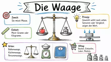 Vorschau - Arbeitsblätter - Arbeitsblätter zum Thema "Waage" + Lösung & MP3 + Mindmap + Infografik - Seite 1