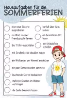 Vorschau - Arbeitsblätter - Hausaufgaben für die Sommerferien | Schuljahresende - Seite 1