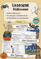 Vorschau - Arbeitsblätter - Lesespur - Halloween (Klasse 1-4) #schulstartbyextraklasse - Deckblatt