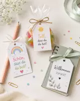 Vorschau - selbst erstellte Cliparts/Grafiken - Willkommensgeschenke zum Schuljahresstart – Anhänger für kleine Aufmerksamkeiten & Mutmach-Grüße - Seite 1