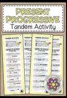 Vorschau - Fördermaterial/Inklusion - PRESENT PROGRESSIVE - Tandem Activity - Deckblatt