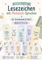 Vorschau - Mal- und Bastelvorlagen - Willkommensgeschenk & Schuljahresstartgrüße - Lesezeichen mit Mutmach-Sprüchen für Grundschule & Sek I - Deckblatt