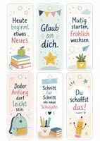 Vorschau - Mal- und Bastelvorlagen - Willkommensgeschenk & Schuljahresstartgrüße - Lesezeichen mit Mutmach-Sprüchen für Grundschule & Sek I - Seite 2