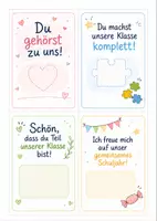 Vorschau - Mal- und Bastelvorlagen - Willkommensgeschenke zum Schulstart | Karten zum Bekleben | Schuljahresstart, Willkommen zurück & Erster Schultag Grüße - Seite 3
