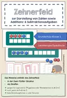 Vorschau - Fördermaterial/Inklusion - Zehnerfeld & Zehnerstreifen - Vorlagen zum Legen und Rechnen im ZR 10 - Deckblatt