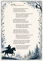 Vorschau - Arbeitsblätter - Ballade - Goethe: Erlkönig - Text/Aufgaben - Kl.7/8 - Seite 1