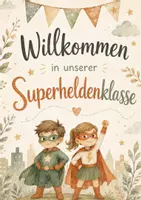 Vorschau - Poster - Superheldenklasse XXL – Komplettes Klassenzimmer-Paket für die Grundschule | Boho Klassendeko, Organisation & Classroom Management - Seite 1