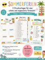 Vorschau - Arbeitsblätter - Sommerferien-Paket | Mein Sommerziel • Ferien Bucket List • Sommerferien-Hausaufgabe | Arbeitsblätter für die Grundschule & Sekundarstufe - Deckblatt