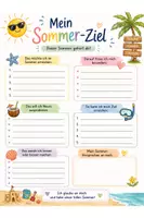 Vorschau - Arbeitsblätter - Sommerferien-Paket | Mein Sommerziel • Ferien Bucket List • Sommerferien-Hausaufgabe | Arbeitsblätter für die Grundschule & Sekundarstufe - Seite 2