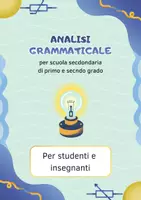 anteprima - Materiale di supporto/inclusione - Analisi grammaticale - Pagina di copertina