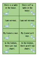 Vorschau - Spiele - Cards / Negation to be + questions / Klasse 5 6 - Seite 1