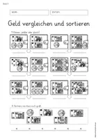 Vorschau - Stundenentwürfe - Unterrichtsstunde zum Euro - Geld vergleichen und sortieren - Seite 2