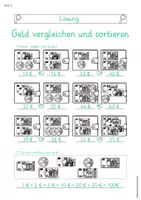 Vorschau - Stundenentwürfe - Unterrichtsstunde zum Euro - Geld vergleichen und sortieren - Seite 3