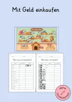 Vorschau - Arbeitsblätter - Unterrichtsstunde zum Euro - Mit Geld einkaufen - Deckblatt