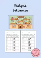 Vorschau - Arbeitsblätter - Unterrichtsstunde zum Euro - Rückgeld bekommen - Deckblatt
