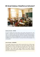 Vorschau - Arbeitsblätter - Meine Meinung: "35 Grad Celsius: hitzefrei an Schulen?" (DaZ ab B1) - Seite 1