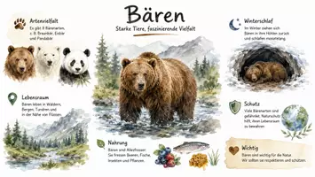 Vorschau - Arbeitsblätter - Arbeitsblatt zum Thema "Bären" + Onlineübung & MP3 + Infografik - Seite 2