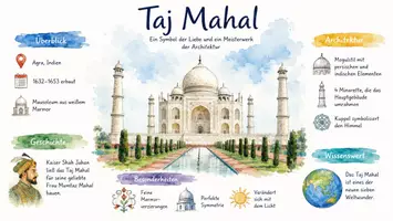 Vorschau - Arbeitsblätter - Arbeitsblätter zum Thema "Taj Mahal" + Lösung & MP3 + Infografik - Seite 3