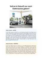 Vorschau - Arbeitsblätter - Meine Meinung: "Soll es in Zukunft nur noch Elektroautos geben?" (DaZ ab B1) - Seite 1