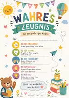 Vorschau - Bildkarten - Wahres Zeugnis | Schulschluss | Zeugnisbeilage | Abschlussgeschenk | Motivation | Wertschätzung - Seite 2