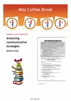 Vorschau - Arbeitsblätter - Analyzing communicative strategies / Communicative structures (Method Sheet with Language Support) - Deckblatt