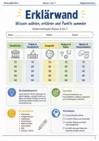 Vorschau - Spiele - Erklärwand Unterrichtsspiel Klasse 5 bis 7 Allgemeinwissen Geschichte Politik Vertretungsstunde - Deckblatt