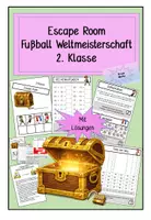Vorschau - Arbeitsblätter - Escape Room Rechnen bis 100 : Fussball WM - Deckblatt