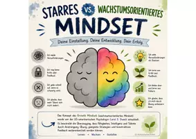 Vorschau - Poster - Dweck: Growth Mindset - starres und wachstumsorientiertes Mindset / Poster - Deckblatt