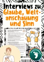 Vorschau - Arbeitsblätter - Interviews zu Glaube, Weltanschauung und Sinn – Philosophie draußen erleben - Deckblatt