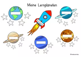 Vorschau - Fördermaterial/Inklusion - Meine Lernplaneten 🌍 Lernentwicklung darstellen - Seite 1