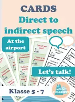 Vorschau - Spiele - Cards / at the Airport / Commands direct indirect speech - Deckblatt