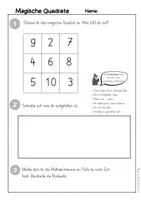 Vorschau - Stundenentwürfe - Magische Quadrate - UPP und Materialpaket - Seite 1