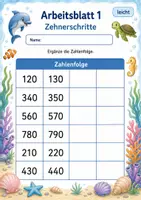 Vorschau - Arbeitsblätter - Zahlenfolgen bis 1000 | Mathematik Klasse 3 | 6 Arbeitsblätter als PDF - Seite 1